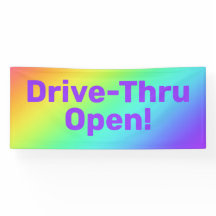 Banner aberto do Rainbow Drive-Thru