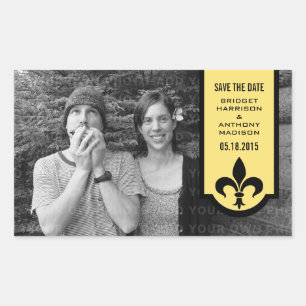 Banner amarelo Fleur De Lis Salve os adesivos de d