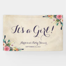 Banner colorido do Chá de fraldas da ventoinha gra