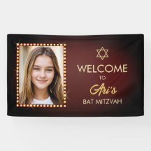 Banner da Broadway Bat Mitzvah com Imagem em Luzes