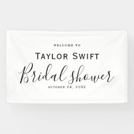 Banner de Abertura de Presentes de Noiva em Caligr