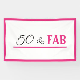 Banner de aniversário de 50 & Fab