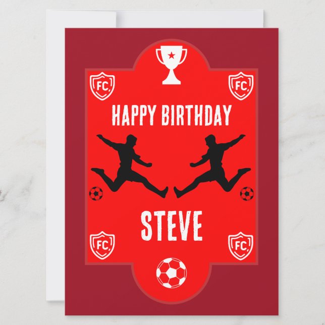 Banner de aniversário de futebol (Frente)