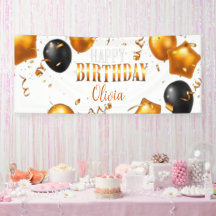 Banner de aniversário feliz personalizável 3