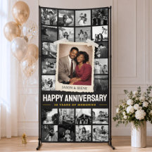 Banner de Aniversário Personalizado, Colagem de Fo