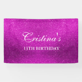 Banner de Aniversário Rosa Personalizado