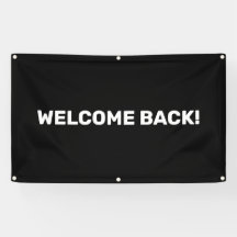Banner de boas-vindas ao exterior personalizável
