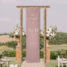 Banner de Boas-Vindas de Casamento Rosa