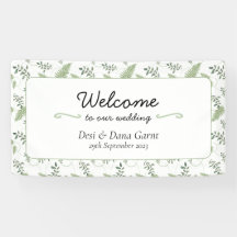 Banner de boas-vindas dos anéis Eucalyptus & Fern