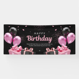 Banner de celebração de feliz aniversário