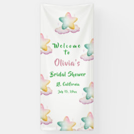 Banner de Chá de Noiva, Estrela Pastel Casamento C