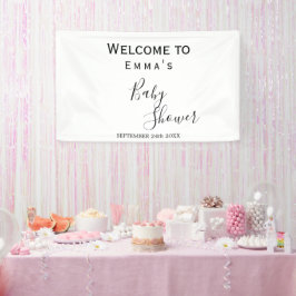 Banner de Chá preto e branco minimalista