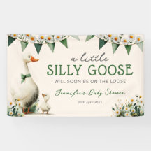 Banner de Chuveirinho de Bebê Little Silly Goose