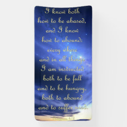 Banner de encorajamento - Philippians 4:12