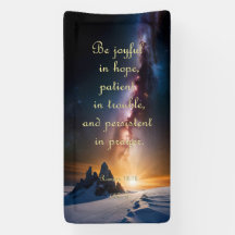 Banner de encorajamento - Romanos 12:12