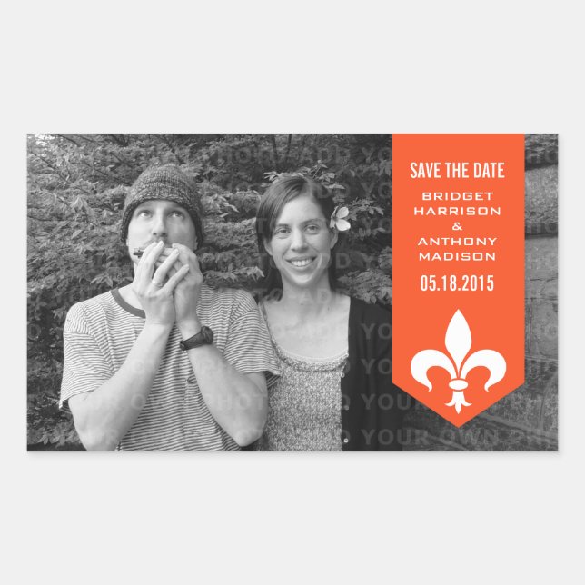 Banner de Flourish Chic Laranja Guarde os adesivos (Frente)
