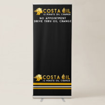 Banner de óleo Costa retrátil