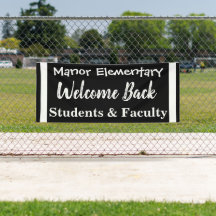 Banner de trás de boas-vindas da escola externa