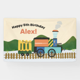 Banner do Aniversário de criança de Choo Choo-Choo