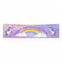 Banner do Design do Rainbow e do Unicorns