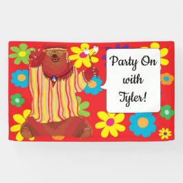 Banner do Groovy Bear Party