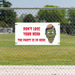 Banner do tema do Zombie Assustador do Halloween