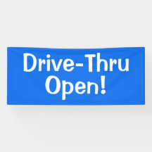Banner Drive-Thru Aberto!