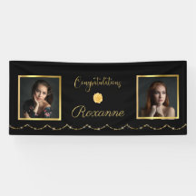 Banner Elegante de Graduação de Fotos