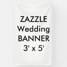 Banner personalizado de casamento 3' x 5'