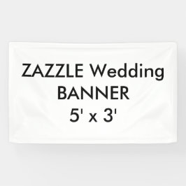Banner personalizado de casamento 5' x 3'