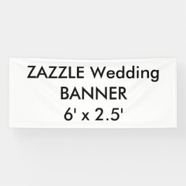 Banner personalizado de casamento 6' x 2,5'