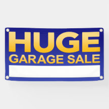 Banner personalizado "Huge Garage Sale" do Vinil