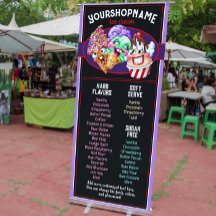 Anúncio do Menu Flavors do Compro de sorvetes