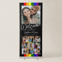 Arco-Íris Cria Foto Colagem LGBT Casamento Bem-vin