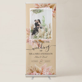 Banner Retrátil Bohenian boho rust terracotta casamento Bem-vindo