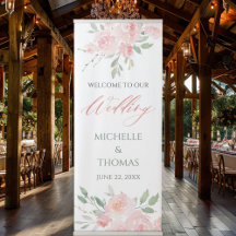 Casamento Floral de Cor de Água Rosa-Rosa-Blush El