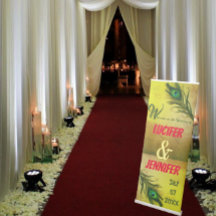 Casamento Personalizado Dourado de Pavock Feather 