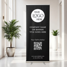 Código QR do logotipo de evento profissional preto
