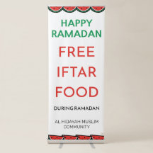 Comida Iftar Livre durante Ramadan Mubarak