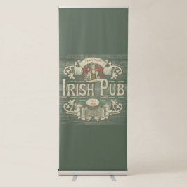 Banner Retrátil Dia de São Patrício Personalizado Irlandês Engraça