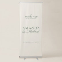 Elegant Classy Sage Green Wedding Welcome