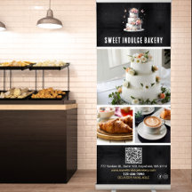 Elegante Rustic Black White Photo Bakery Business