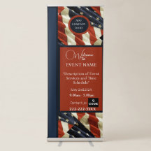 Evento de Empresa Azul e Branco Vermelho