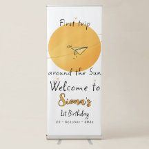 First Trip Around The Sun Paper Airplane Birthday