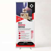 Médico - Faixa Retratável Vermelha