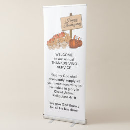 Banner Retrátil OBRIGADO AO Serviço da Igreja