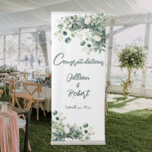 Parabéns Casamento com Flora Verde Suave