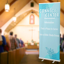 Banner Retrátil Placa de Boas-Vindas e Informações da Igreja Moder