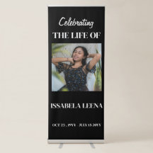 Simple Celebration of Life Funeral Memorial Photo 