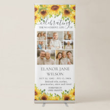 Sunflower Funeral Memorial 7 Fotografias Colagem